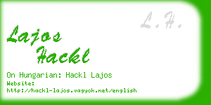 lajos hackl business card